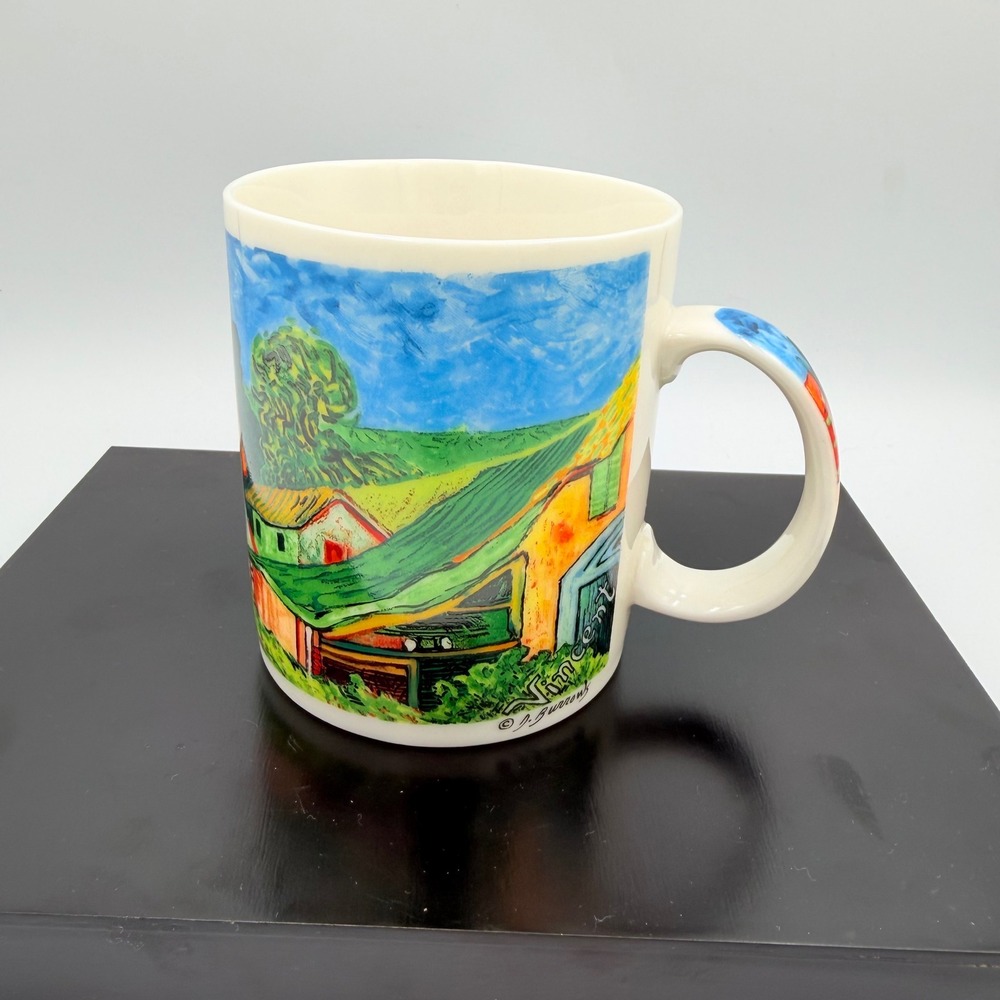 Vintage Starbucks Van Gogh Houses at Auvers Chaleur D Burrows Art Mug RARE
